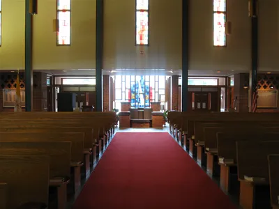 Church seen from the sanctuary.