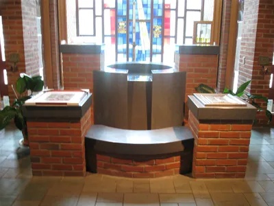 Baptismal font.