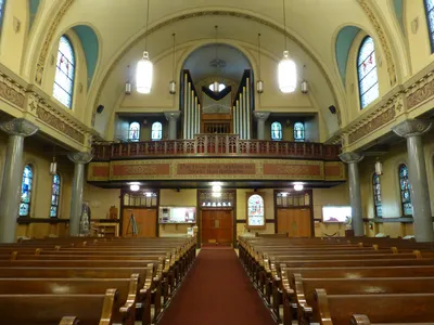 Back of the church.