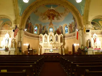 Front of the church.