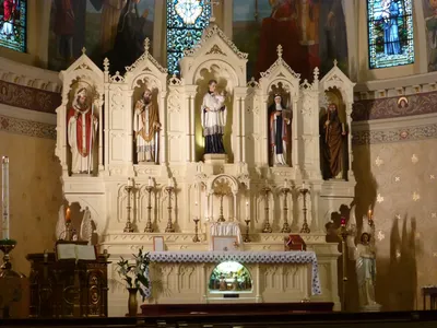 High altar and reredo.
