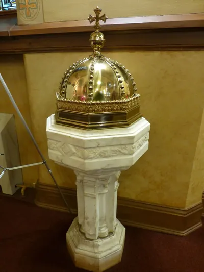 Baptismal font.