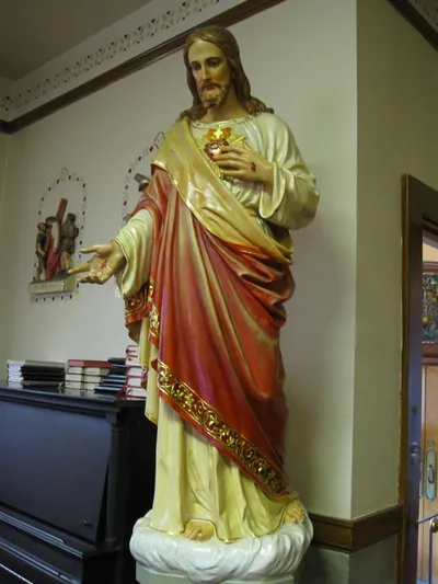 Sacred heart statue.
