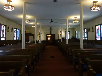 Back of the church.