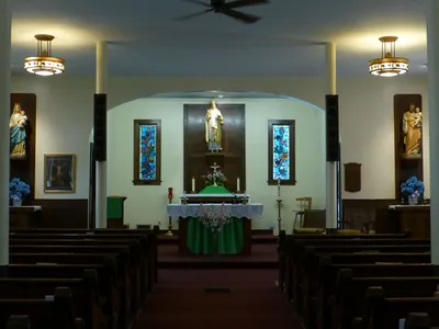 Front of the church.