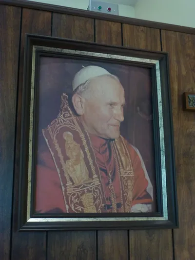 St. John Paul II painting.