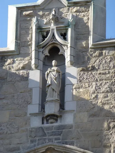 Statue of St. Stephen above main entrance.