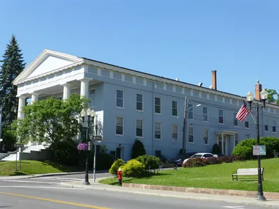 First church seen from right angle.
