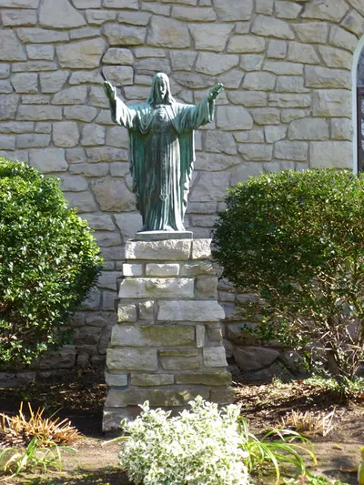 Sacred heart statue.