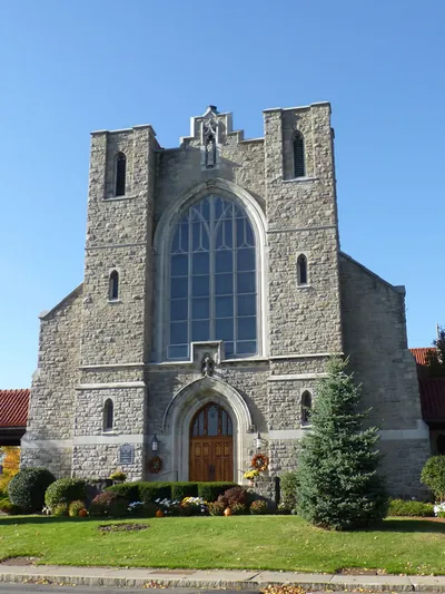 Front of the church.