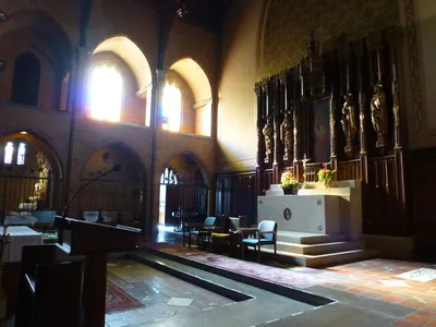 Sanctuary seen from angle.