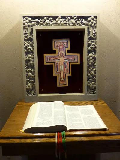 Crucifix and bible.