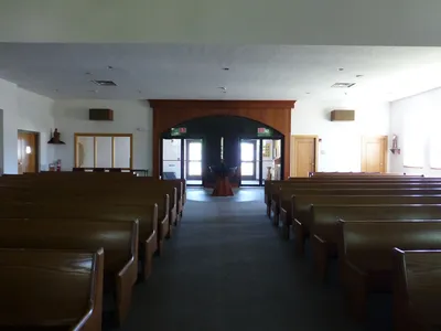 Back of the church seen from the sanctuary.