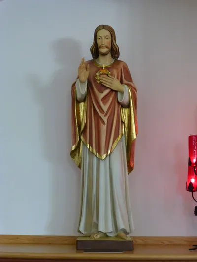 Sacred heart statue.