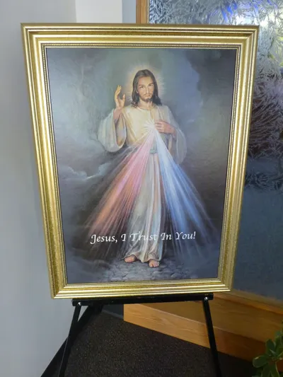 Divine Mercy painting.
