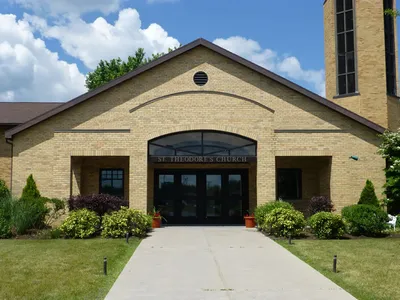 Main entrance on right side.