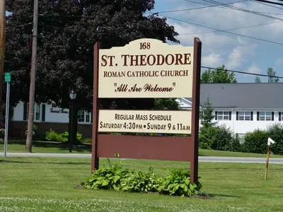 Church sign.