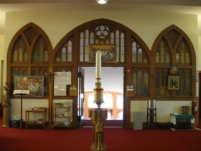 Back of the church.