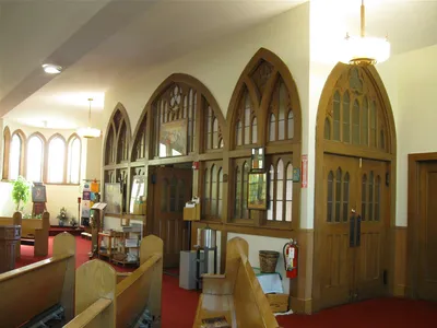 Back of the church seen from angle.