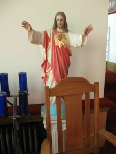 Sacred heart statue.