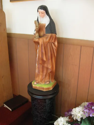 Statue of St. Bridget (?).