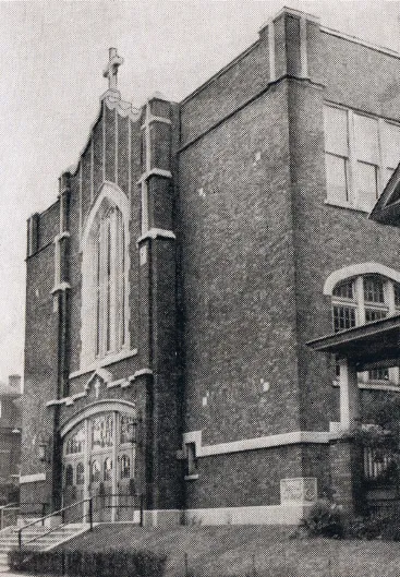 Exterior of church, 1939. Source: Catholic Courier Golden Jubilee Edition: 1889-1939