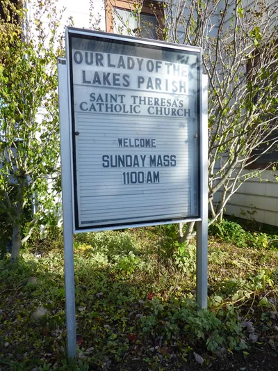 Church sign.