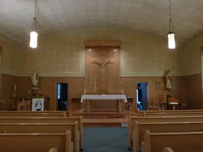 Front of the church.