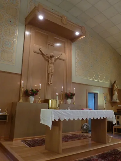Sanctuary seen from angle.