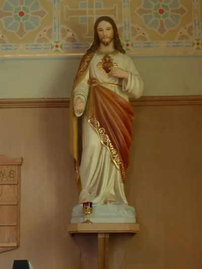 Sacred Heart statue.
