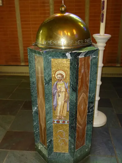 Baptismal font.