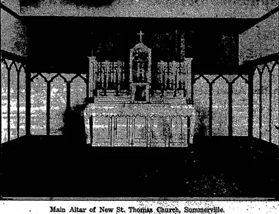 Interior of original church/school, Aug. 1926 Source: Catholic Courier Aug. 18, 1926