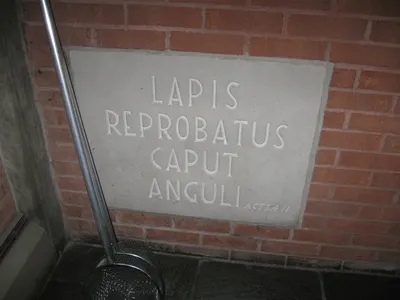 Inscription on stone.