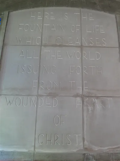 Inscription on the wall.