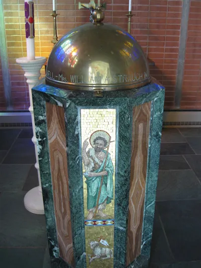 Baptismal font.