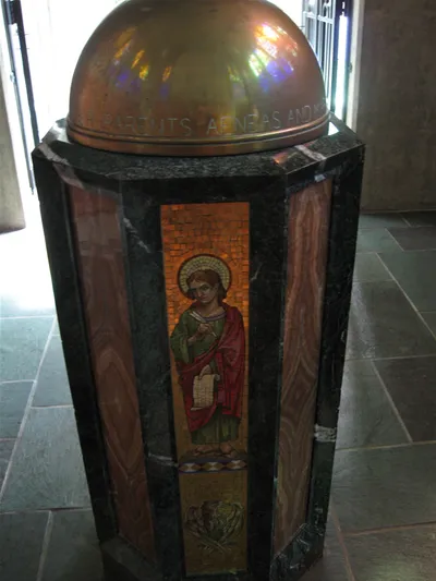 Baptismal font.