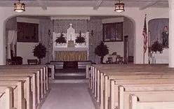 Interior of original church. Source: St. Thomas the Apostle Web site (defunct)