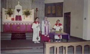 Final Mass in original church. Source: St. Thomas the Apostle Web site (defunct)
