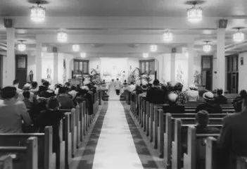 Wedding in original church.