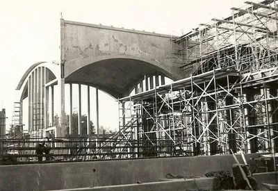 Construction of present church.