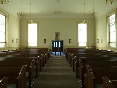 Back of the church.