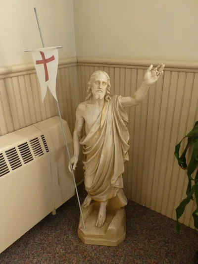 Resurrection statue.