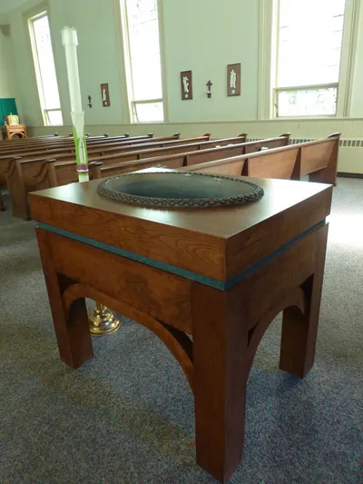 Baptismal font.