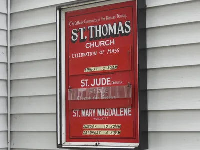 Church sign.