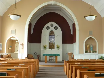 Front of the church.