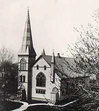 Appears to be an illustration of the church. Source: St. Vincent DePaul Web site