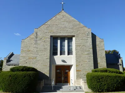 Front of the church.