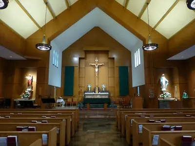 Front of the church.