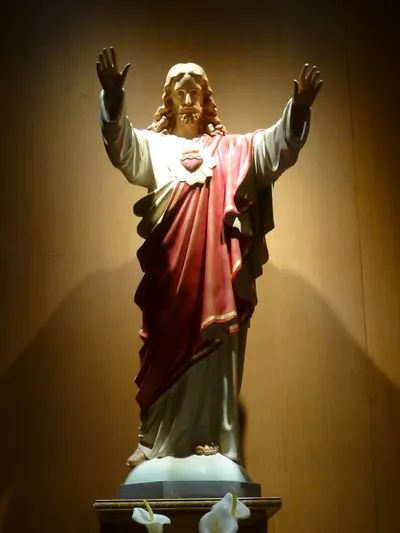 Sacred Heart statue.