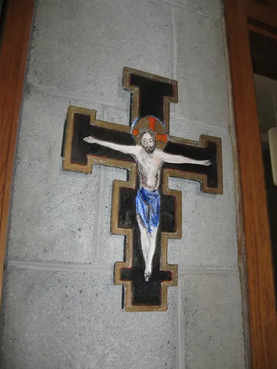 Painted. rucifix.